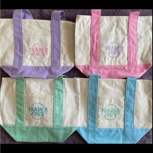 Purple and Pink Canvas Tote Bags for Everyday Use